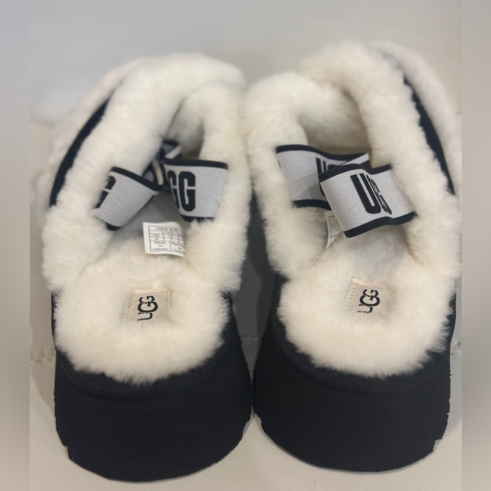 UGG Cream and Black Fur Footwear